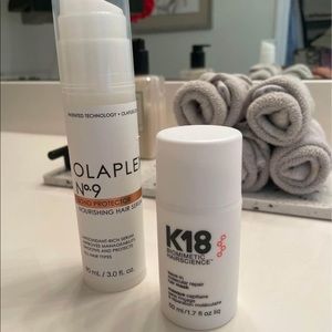 Olaplex and K18 hair products